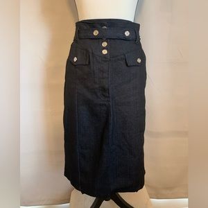 Black denim jean skirt